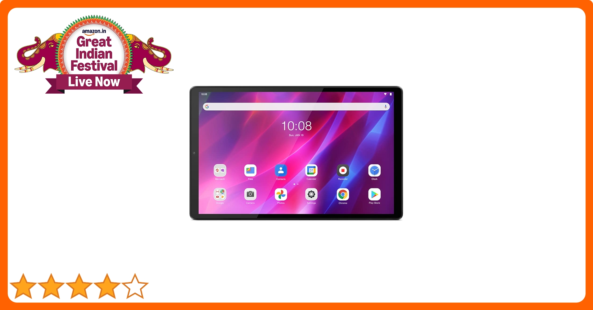 Lenovo Tab K10 10.3インチ Wi-Fi モデル Lenovo Tab K10 10.3 Inch Full Hd Display Wi-fi, 4 GB at